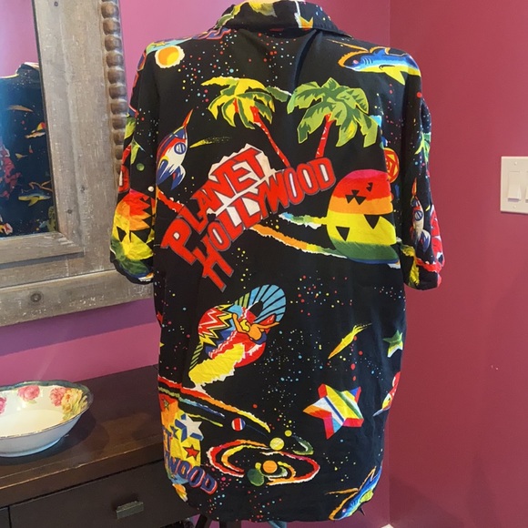 Rare California Krush Vintage 90’s Planet Hollywood Button Down Short Sleeve M - Picture 6 of 7